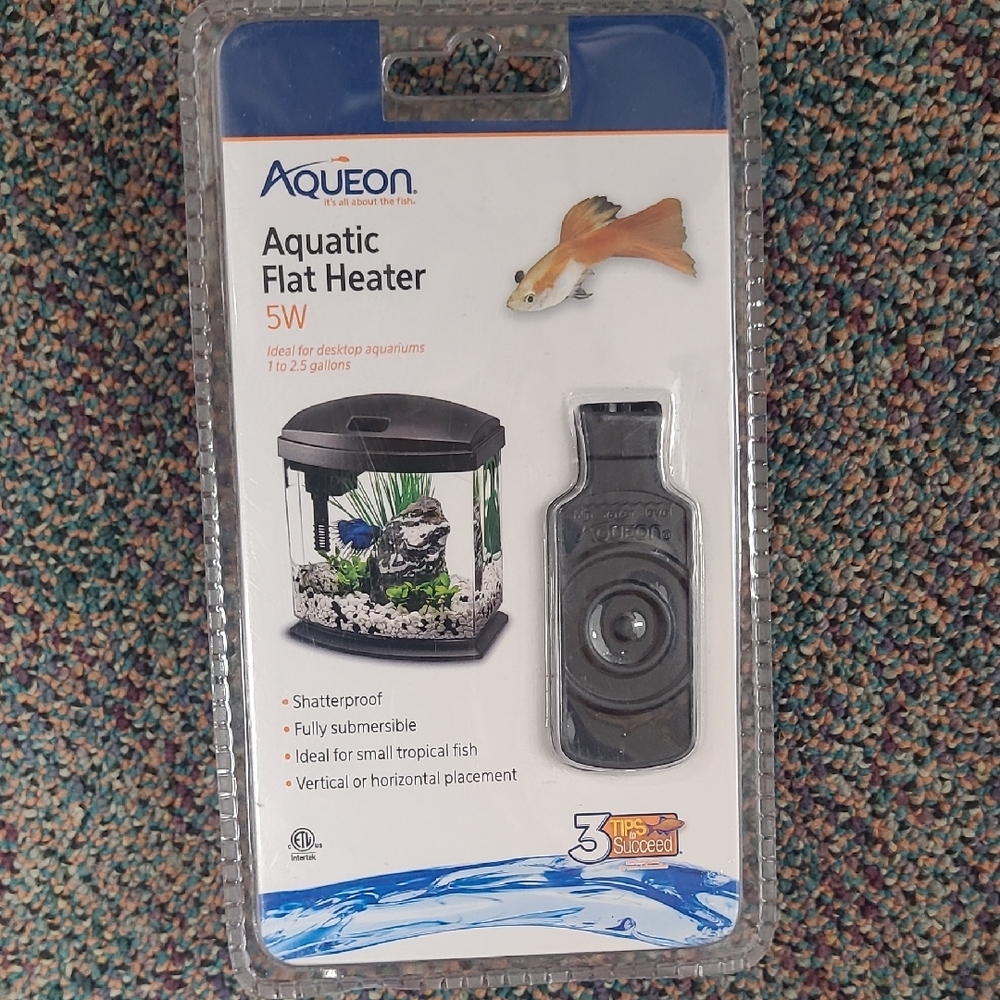 New In Box Aqueon Aquatic Flat Heater 5W